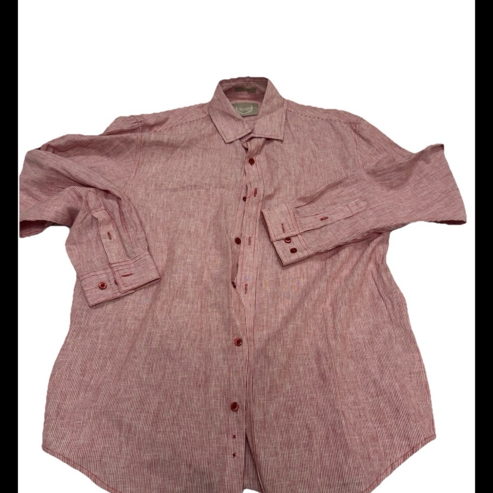 Bruno New York Long Sleeve Red Button Up Men’s Size Medium